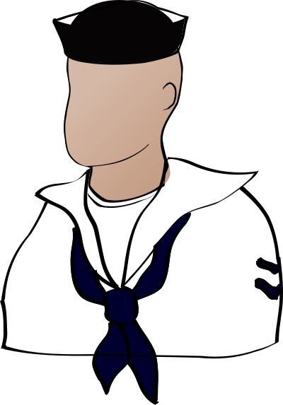 Faceless sailor clipart