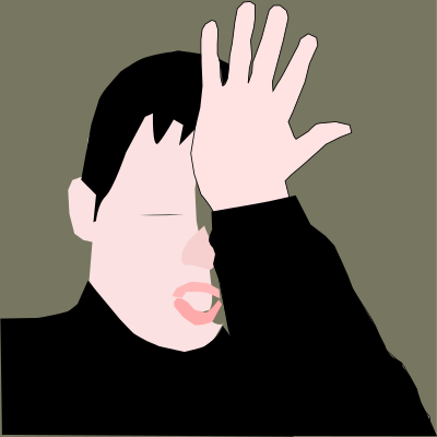 Facepalm as gesture clipart