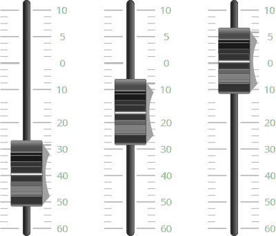 Faders from mixing board clipart
