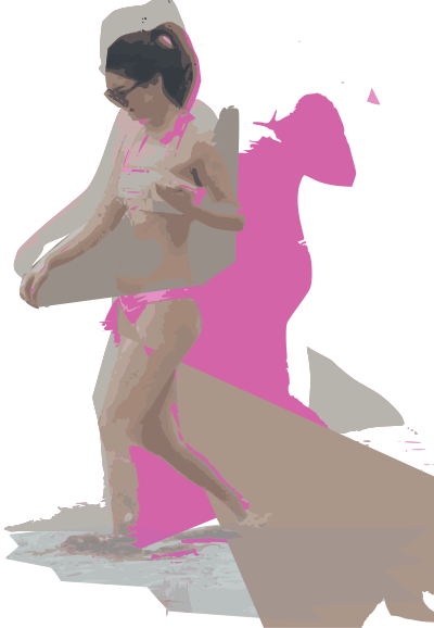 Fading Summer - Lady clipart