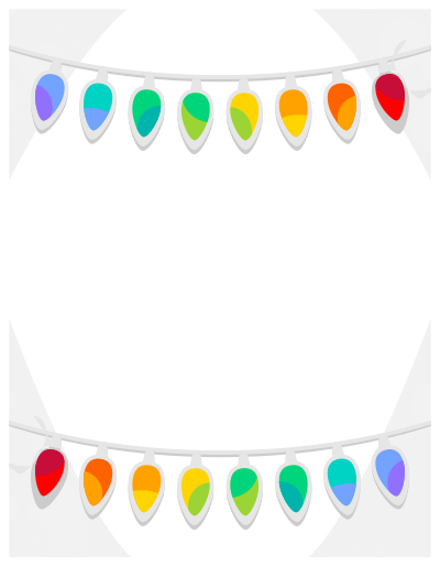 Fairy Lights Snow Frame clipart