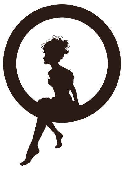 Fairy Sitting In Circle Silhouette clipart