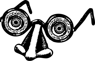 Fake glasses and nose clipart