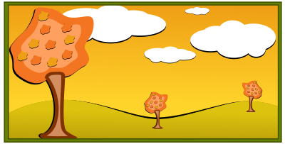 Fall landscape 4 clipart