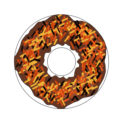 Fall or Halloween Donut clipart