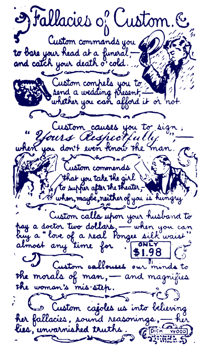 Fallacies of Custom, 1903 clipart