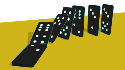 Falling Dominoes clipart