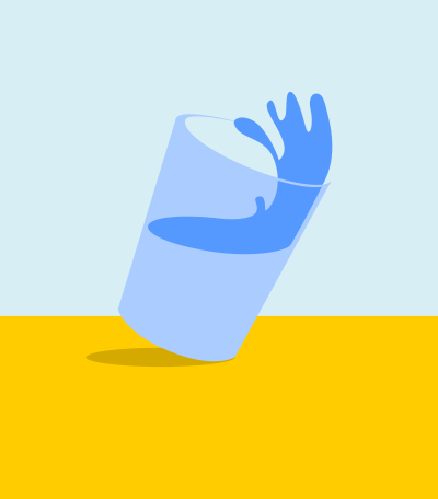 Falling glass clipart