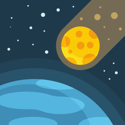 Falling meteorite clipart