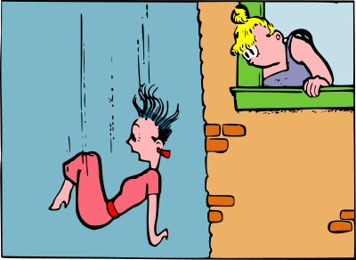 Falling Past the Window clipart