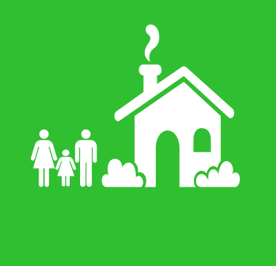 Family and a House clipart