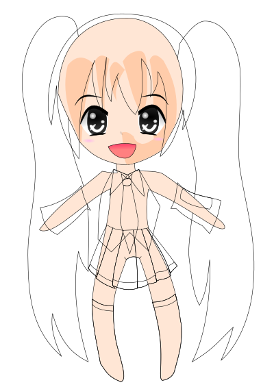 Fan art of virtual singer clipart
