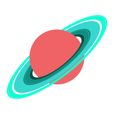 Fanciful Saturn-like Ringed Planet clipart