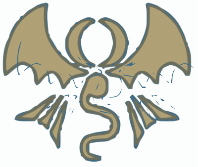 Fantasy Dragon logo clipart