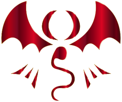 Fantasy Dragon Logo By Falco276 Crimson clipart