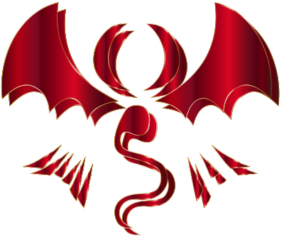 Fantasy Dragon Logo By Falco276 Crimson Enhanced clipart