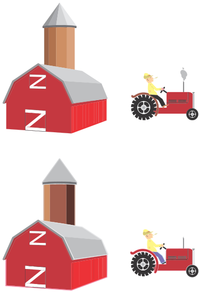 Farmer And Silo clipart