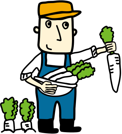 Farmer Radish Man clipart