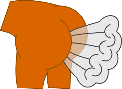 Farting Bum clipart