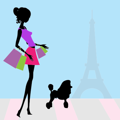 Fashion Woman Shopping Paris clipart