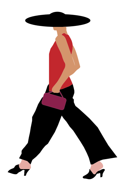 Fashion Woman Walking clipart