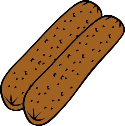 Fast Food, Breakfast, Sausage clipart
