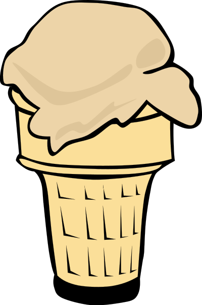 Fast Food, Desserts, Ice Cream Cone, Single clipart