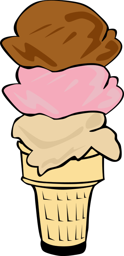 Fast Food, Desserts, Ice Cream Cone, Triple clipart