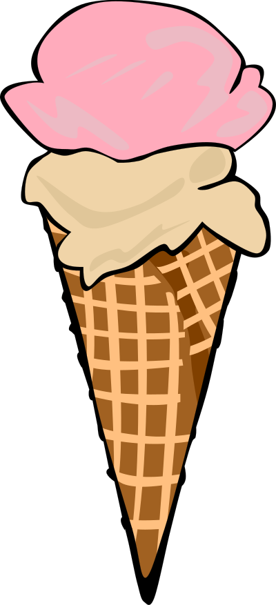 Fast Food, Desserts, Ice Cream Cones, Waffle, Double clipart