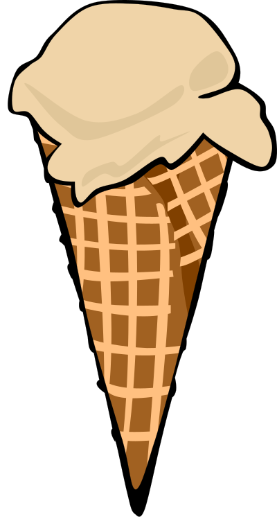 Fast Food, Desserts, Ice Cream Cones, Waffle, Single clipart