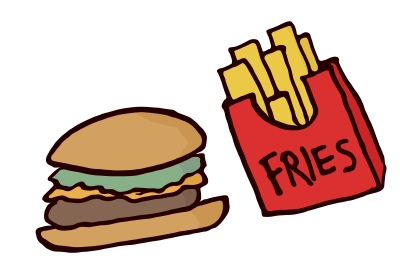 Fast Food Doodle clipart