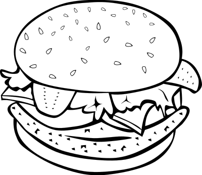 Fast Food, Lunch-Dinner, Chicken Burger clipart