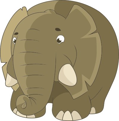 Fat elephant clipart
