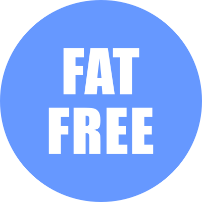 Fat Free Icon Blue clipart