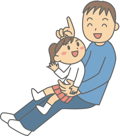 Father and daughter clipart