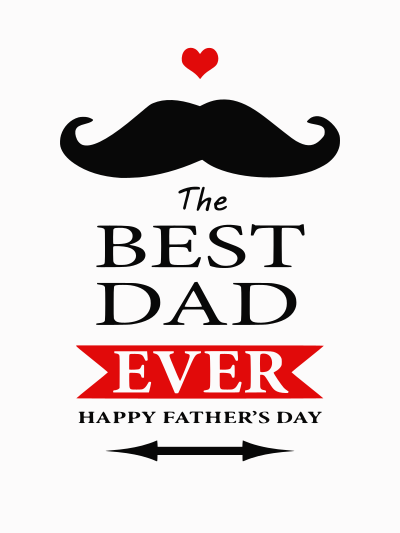 Fathers Day Card Mustache clipart