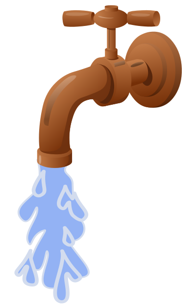 Faucet with Water clipart