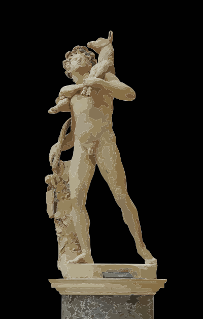 Faune au chevreau Faun with kid Lepautre Louvre M.R.1808 clipart