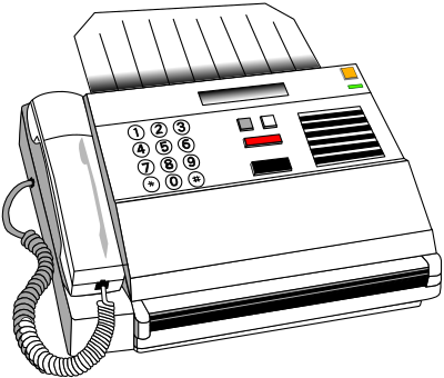 Fax machine clipart