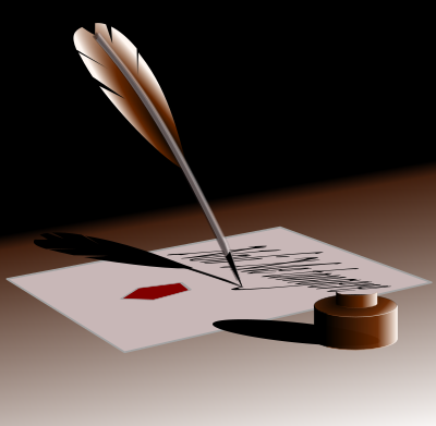 Feather pen clipart
