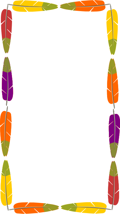 Feathers frame clipart