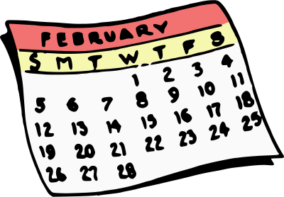 February Calendar clipart
