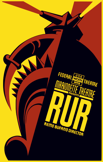 Federal Theatre - Marionette Theatre presents RUR clipart