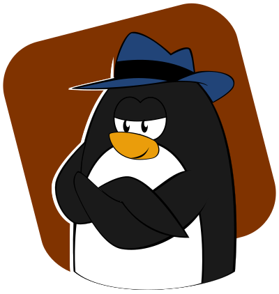 Fedora Penguin clipart