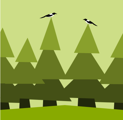 Fir forest horizontaly seamless pattern clipart