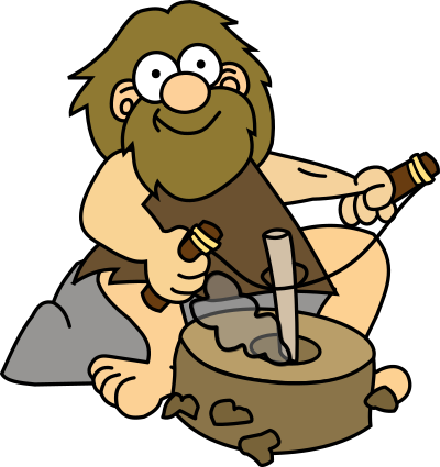 Fire Starter Caveman clipart