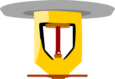 Fire Suppression Sprinkler with faceplate clipart