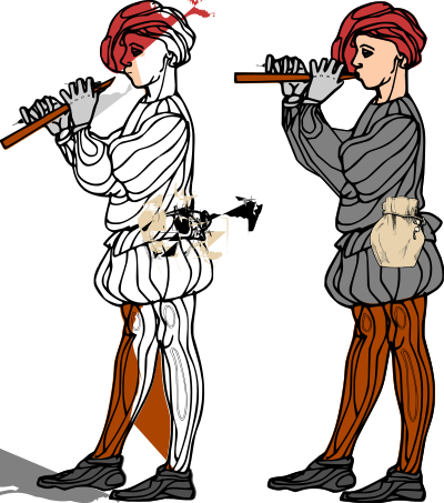 Firing Blowgun clipart