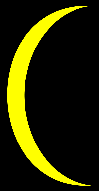 First quart of moon clipart