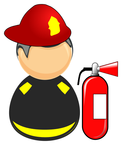 First responder - firefighter clipart